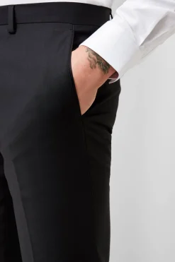 Kingdon Skinny Fit Black Dinner Trousers