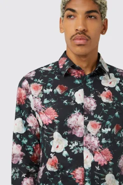 Lars Navy Floral Shirt