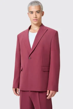 Lavoir Oversized Burgundy Jacket