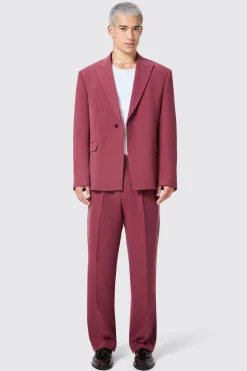 Lavoir Oversized Burgundy Trousers