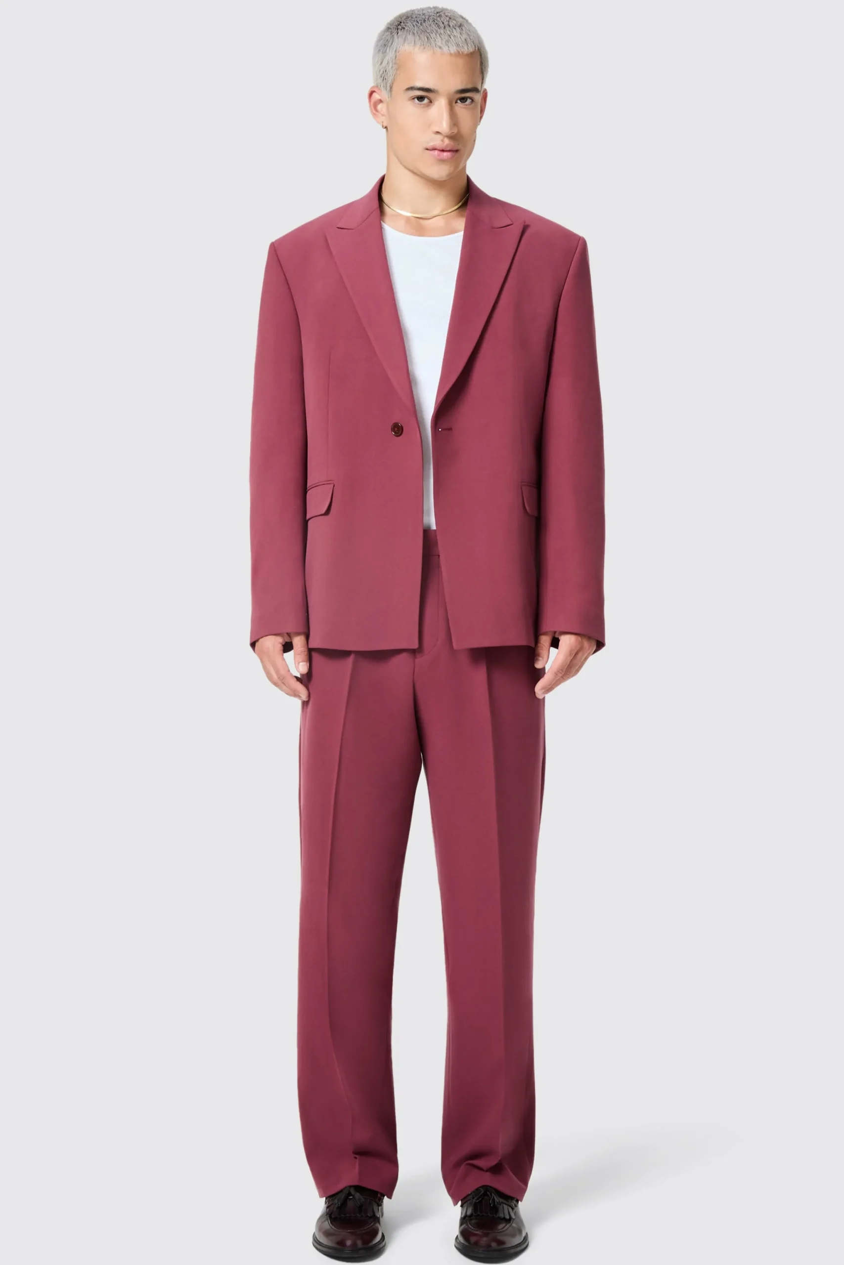 Lavoir Oversized Burgundy Trousers
