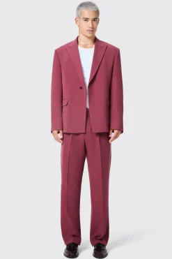 Lavoir Oversized Burgundy Jacket