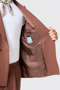 Lisandro Double Breasted Brown Cotton Suit