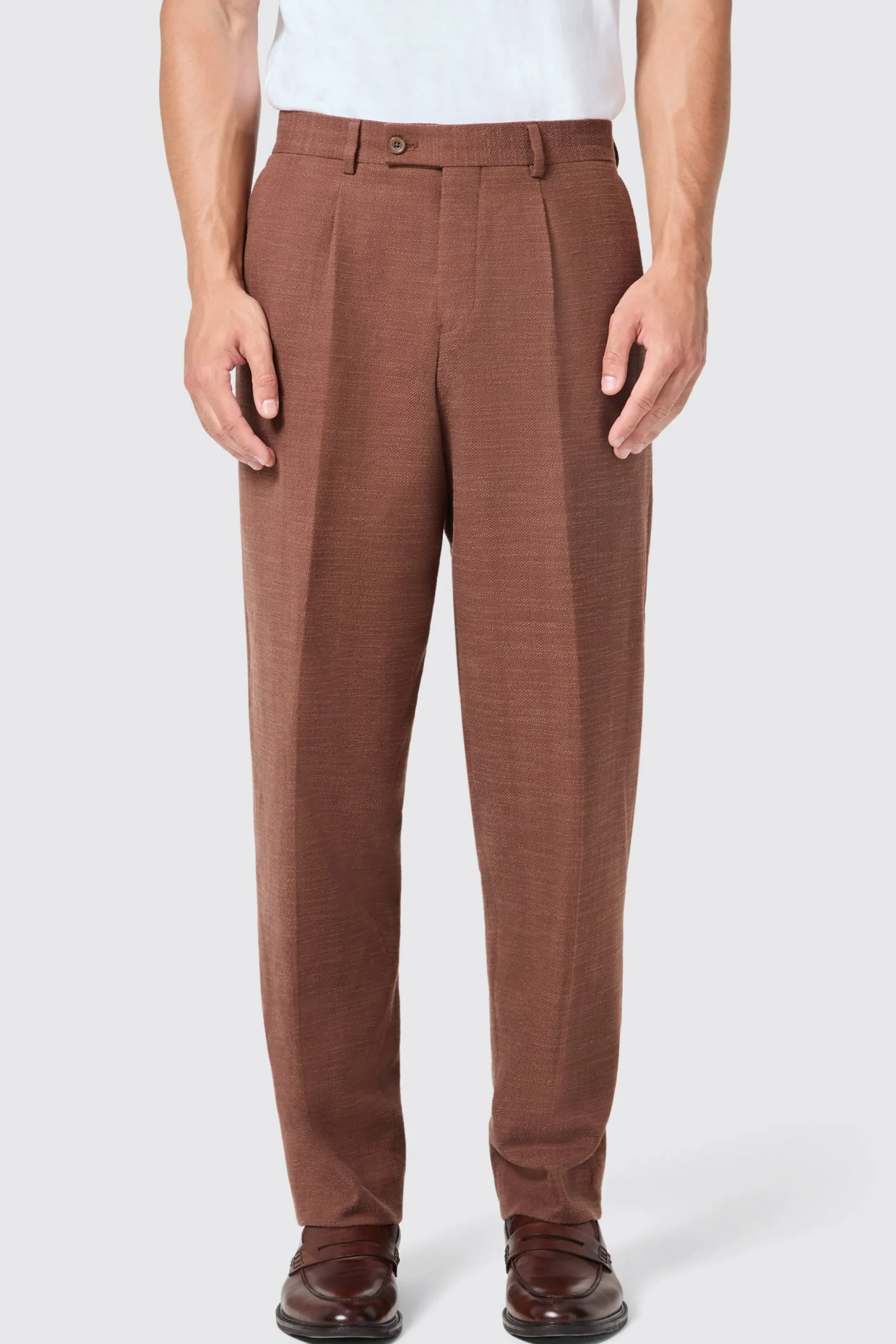 Lisandro Oversized Brown Cotton Trousers