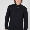 Lynton Skinny Fit Black Shirt