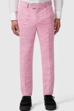 Magnussen Slim Fit Pink Flocked Trousers