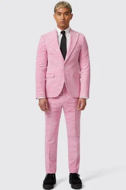 Magnussen Slim Fit Pink Flocked Suit