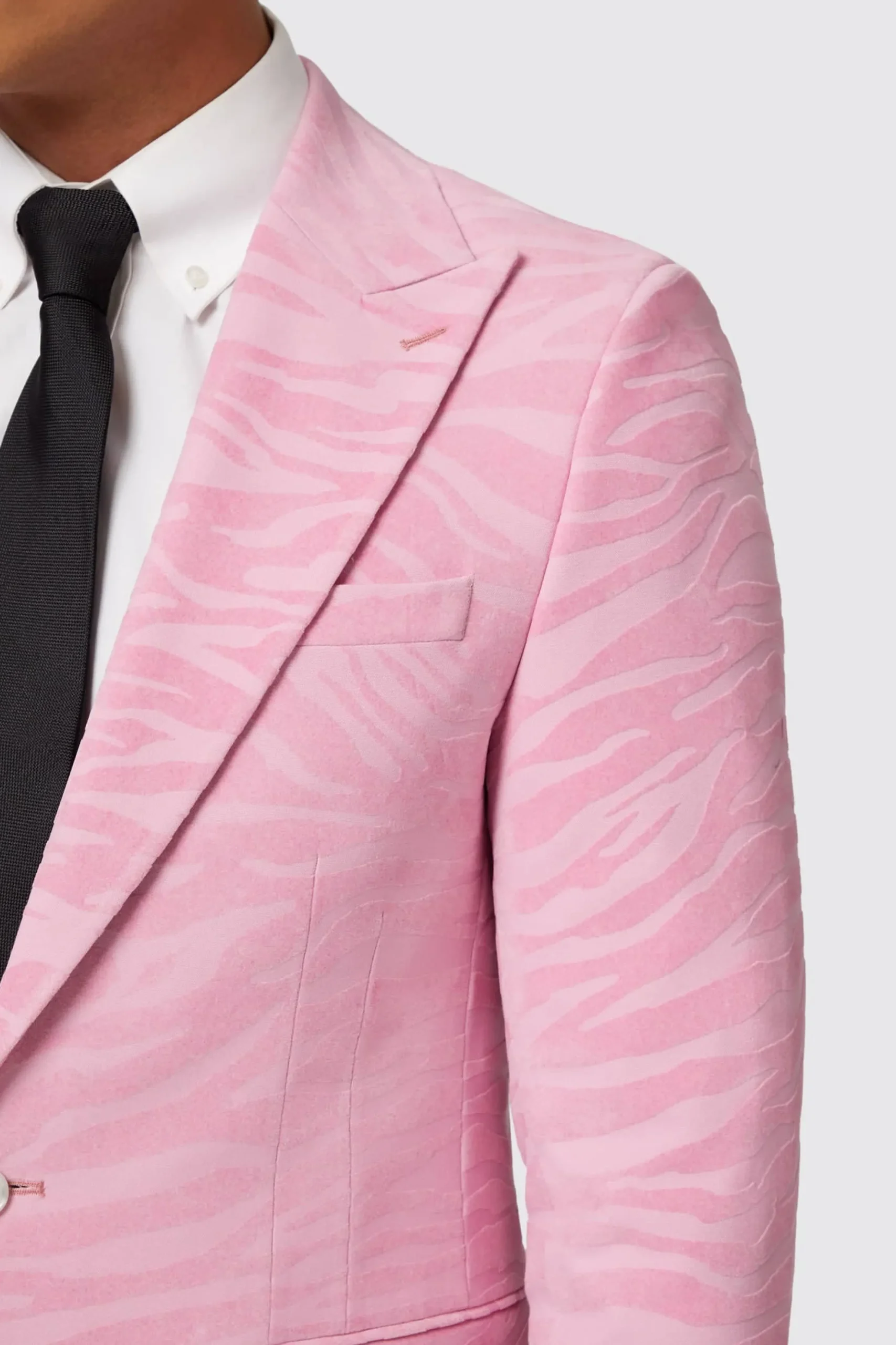 Magnussen Slim Fit Pink Flocked Jacket