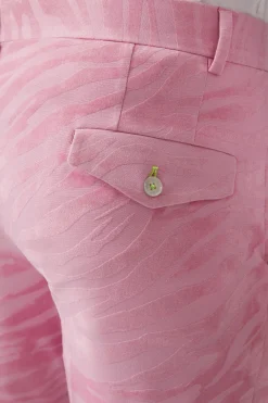 Magnussen Slim Fit Pink Flocked Trousers