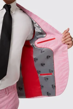 Magnussen Slim Fit Pink Flocked Suit