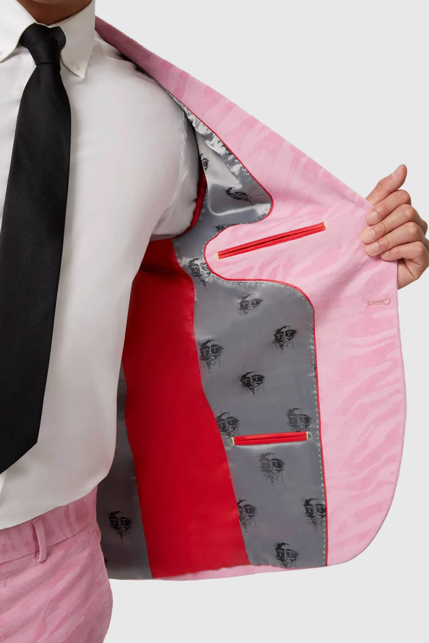 Magnussen Slim Fit Pink Flocked Suit