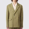 Malacia Oversized Green Jacquard Jacket