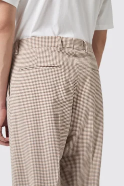 Maldini Oversized Brown Check Trousers