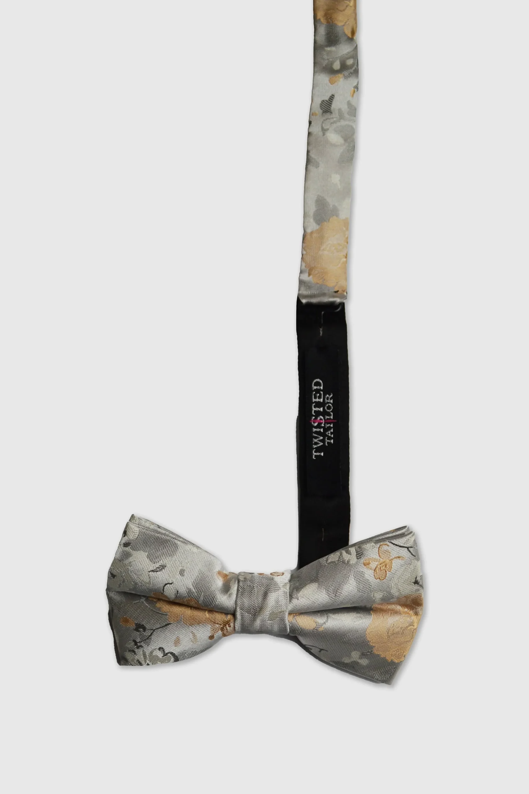 Nilus Yellow Floral Bow Tie