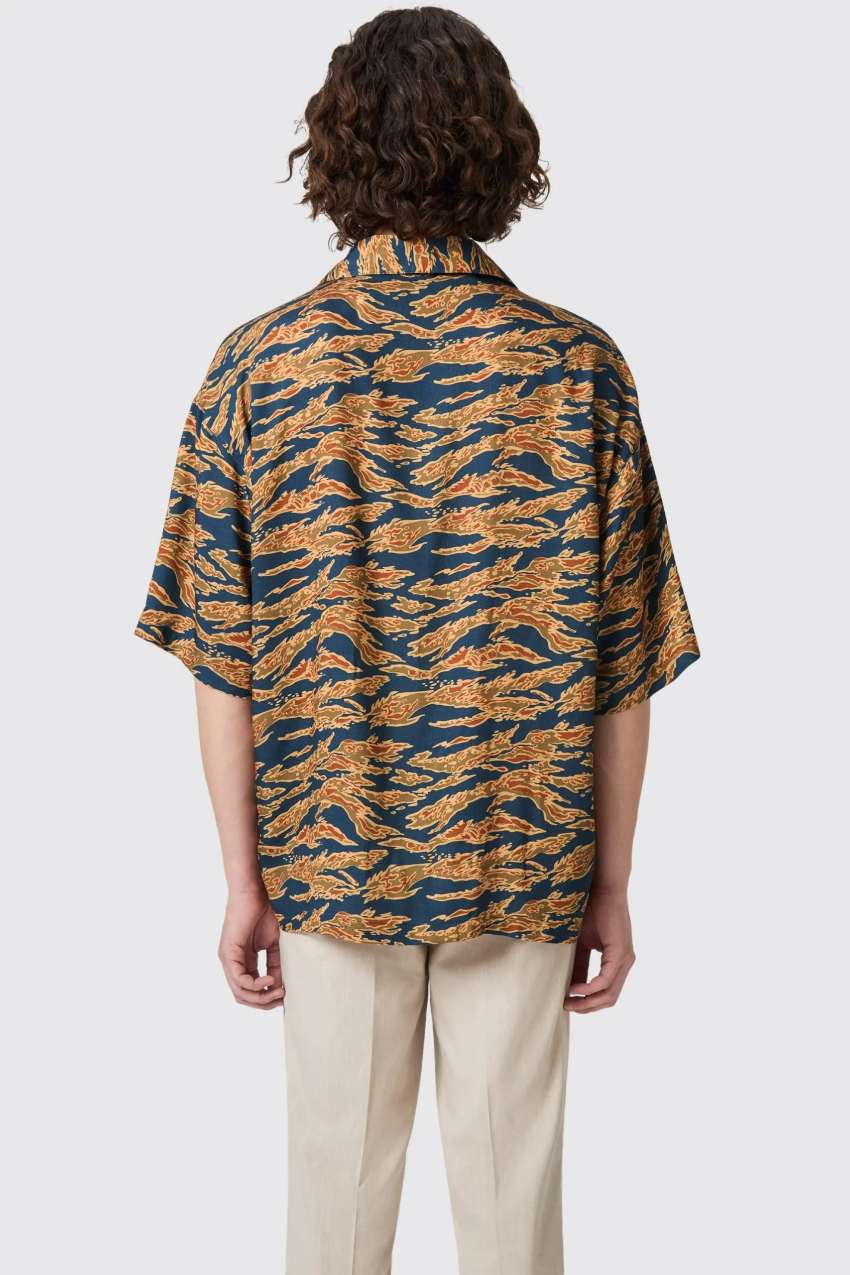 Pasvoir Oversized Navy Camo Shirt
