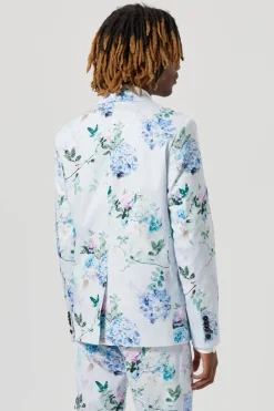 Pickhurst Skinny Fit Blue Floral Cotton Jacket