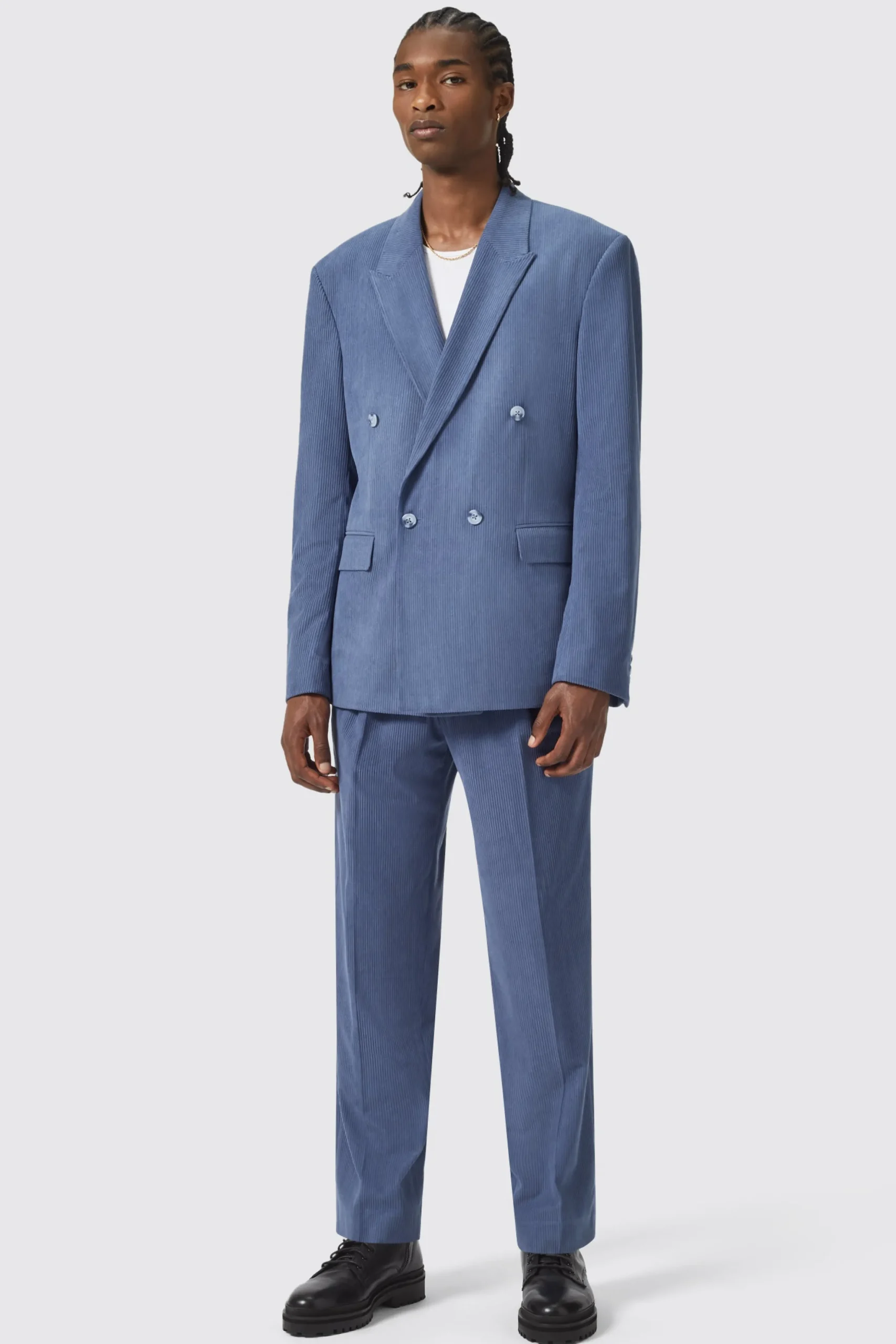 Pirlo Oversized Blue Corduroy Trouser