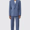 Pirlo Oversized Double Breasted Blue Corduroy Suit