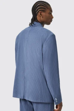 Pirlo Oversized Double Breasted Blue Corduroy Suit