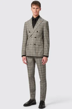 Plunkett Slim Fit Grey Check Trousers