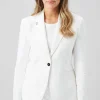 Sian Skinny Fit White Cotton Jacket