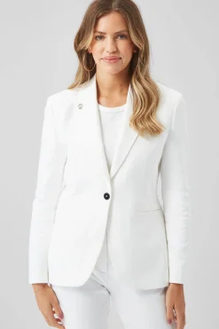 Sian Skinny Fit White Cotton Suit