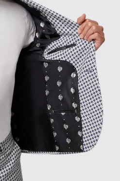 Siorek Slim Fit Navy Jacquard Suit