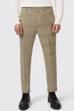 Strauss Slim Fit Neutral Check Trouser