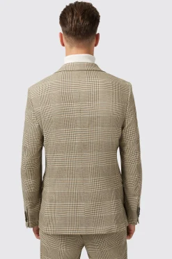 Strauss Slim Fit Neutral Check Jacket
