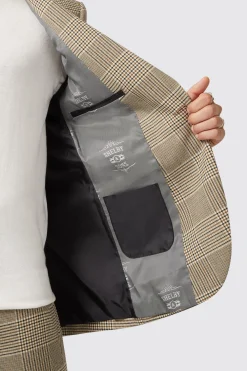 Strauss Slim Fit Neutral Check Jacket