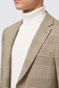 Strauss Slim Fit Neutral Check Jacket