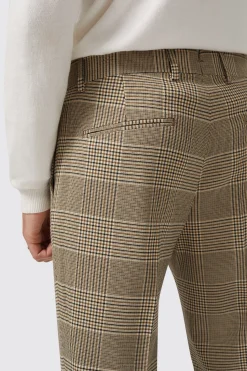 Strauss Slim Fit Neutral Check Suit