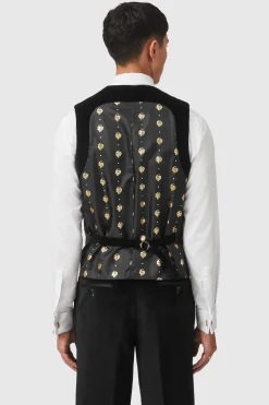 Sylvester Skinny Fit Black Velvet Tuxedo Suit