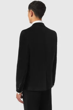 Sylvester Skinny Fit Black Velvet Tuxedo Suit