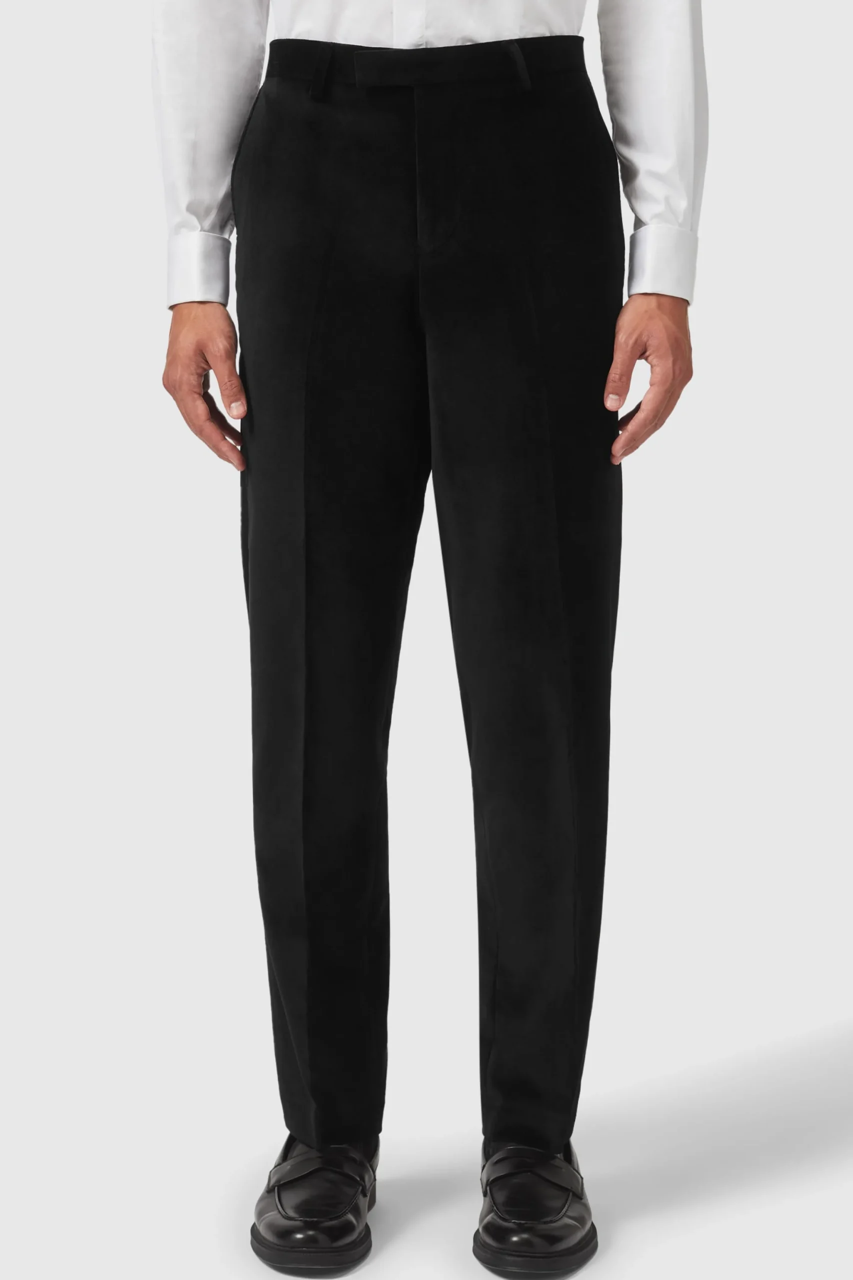 Sylvester Skinny Fit Black Velvet Tuxedo Suit