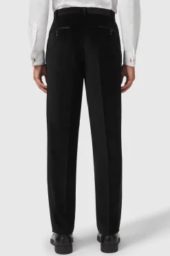 Sylvester Skinny Fit Black Velvet Tuxedo Suit