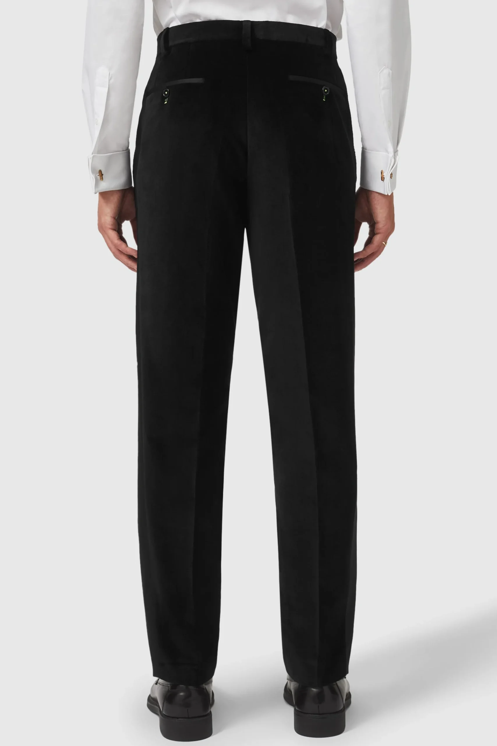 Sylvester Skinny Fit Black Velvet Tuxedo Suit