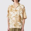 Vitrail Oversized Brown Abstract Shirt