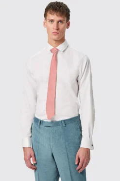 Westwood Skinny Fit White Double Cuff Cotton Shirt With Cufflinks